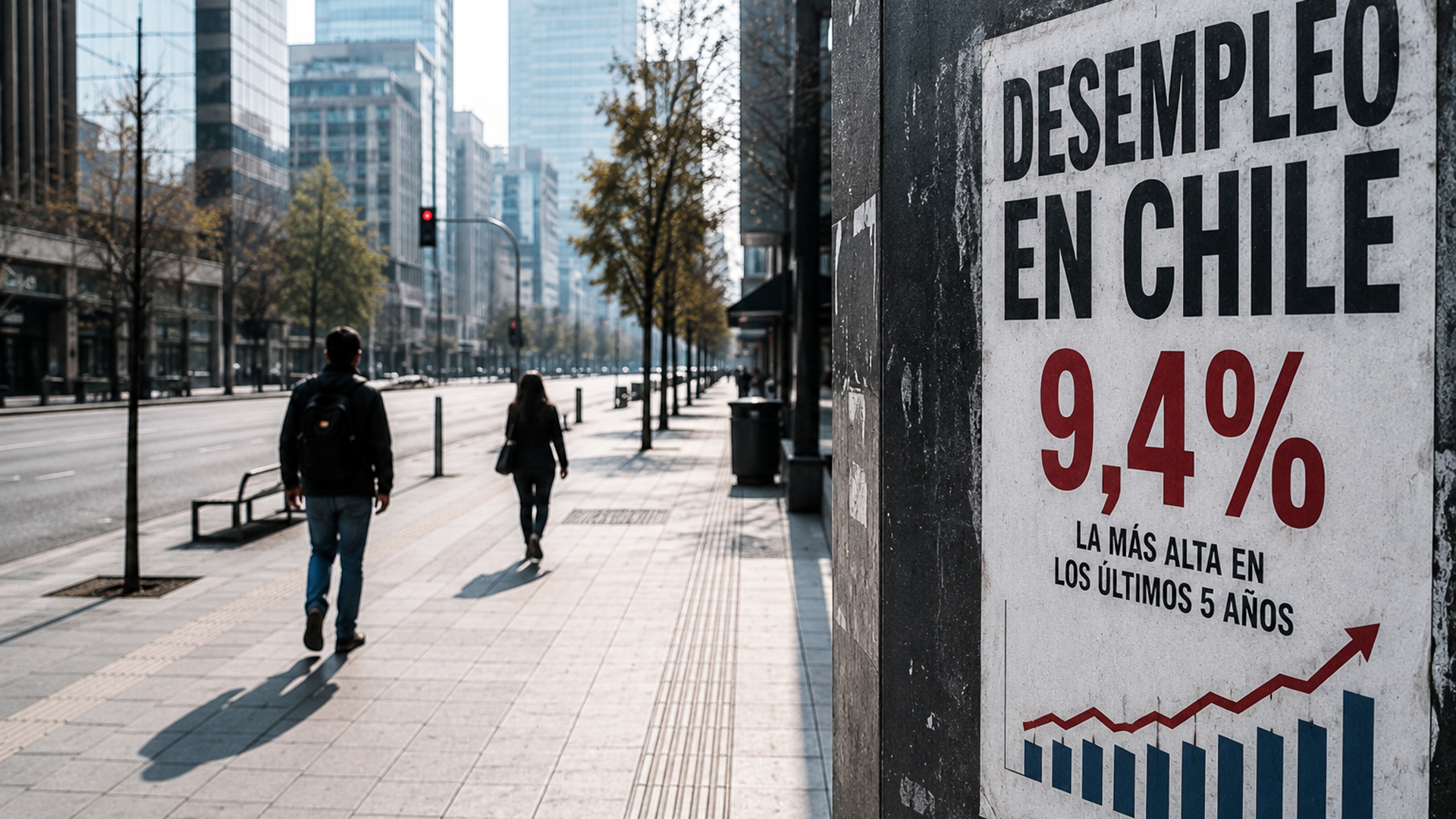 Desempleo en Chile alcanza el 9,4% y la informalidad llega al 27